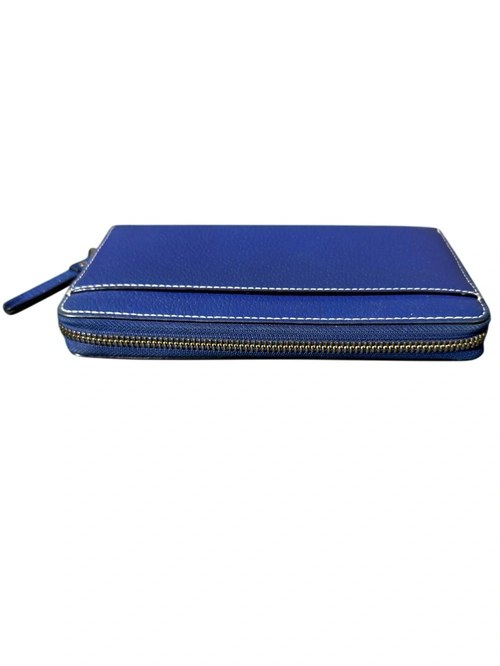 KATE SPADE Pebbled Leather Zip Around Wallet Blue Still Good For Some More Fun
